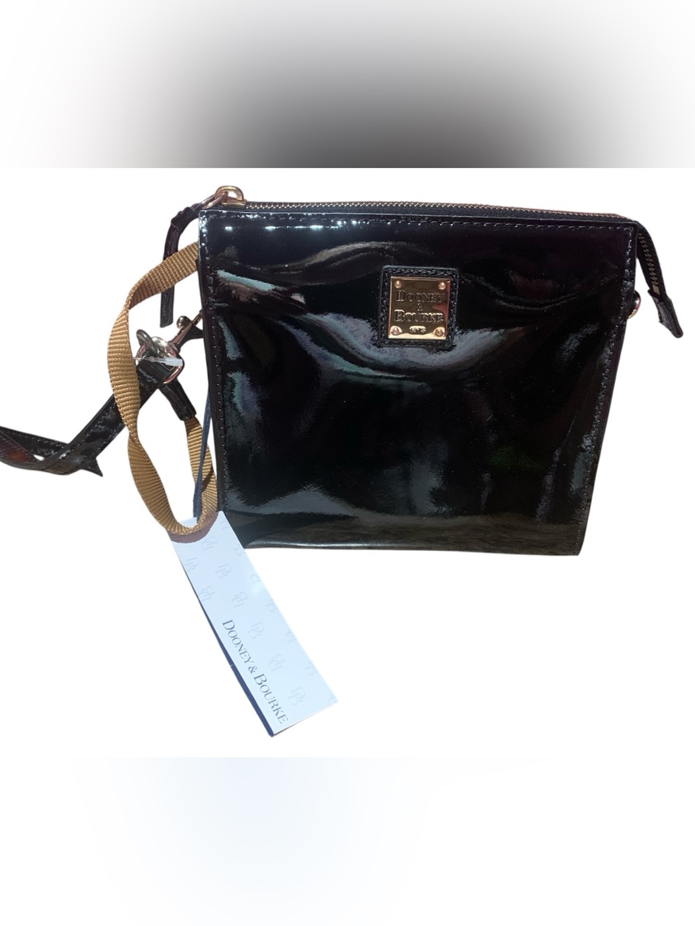 Dooney & Bourke North/South “Janine” patent leather crossbody bag NWT